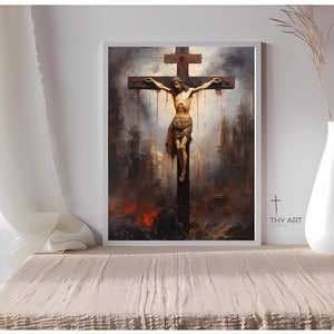 Christ on the Cross Painting, Jesus Oil Painting, Jesus Art Images, Old Paintings of Jesus, Jesus Painting, Jesus Christ Crucifixion Image