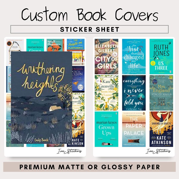 Custom Book Covers Sticker Sheet