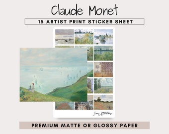 Planche d'autocollants Claude Monet - Stickers d'artiste