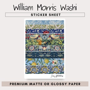 William Morris Washi Tape Sticker Sheet