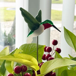 Hummingbird Garden Plant Stake | Plant Decorations | Garden Art