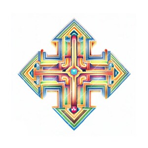 Christian Geometric Cross Clipart - Digital Download - For Printing and more