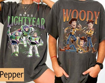 Vintage Disney Toy Story Group Character Portrait Shirt, Woody Shirt, Buzz Lightyear Shirt, Disneyland Family Matching, Disney Friends Tee
