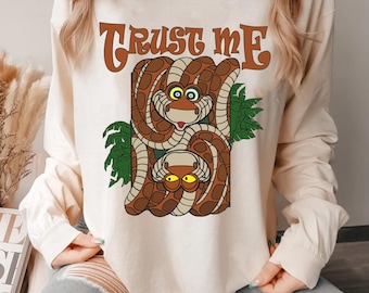 Disney Jungle Book Kaa Trust Me T-shirt, Hypnotic Snake Vintage Disney Shirt, Retro Jungle Animal Graphic Tee, Disneyland Family Trip 2026