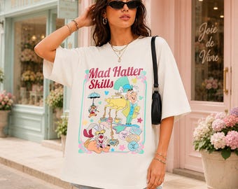 Vintage Disney Alice In Wonderland Shirt, Mad Hatter March Hare Dormouse Tee, Mad Hatter Skills Shirt, Mad Hatter Tea Party Tee