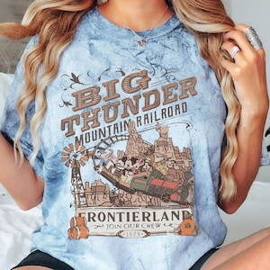 Vintage Big Thunder Mountain Railroad Frontierland Comfort Color Blast T-shirt, Disney Mickey and Friends Tee, Disneyland Family Trip 2026