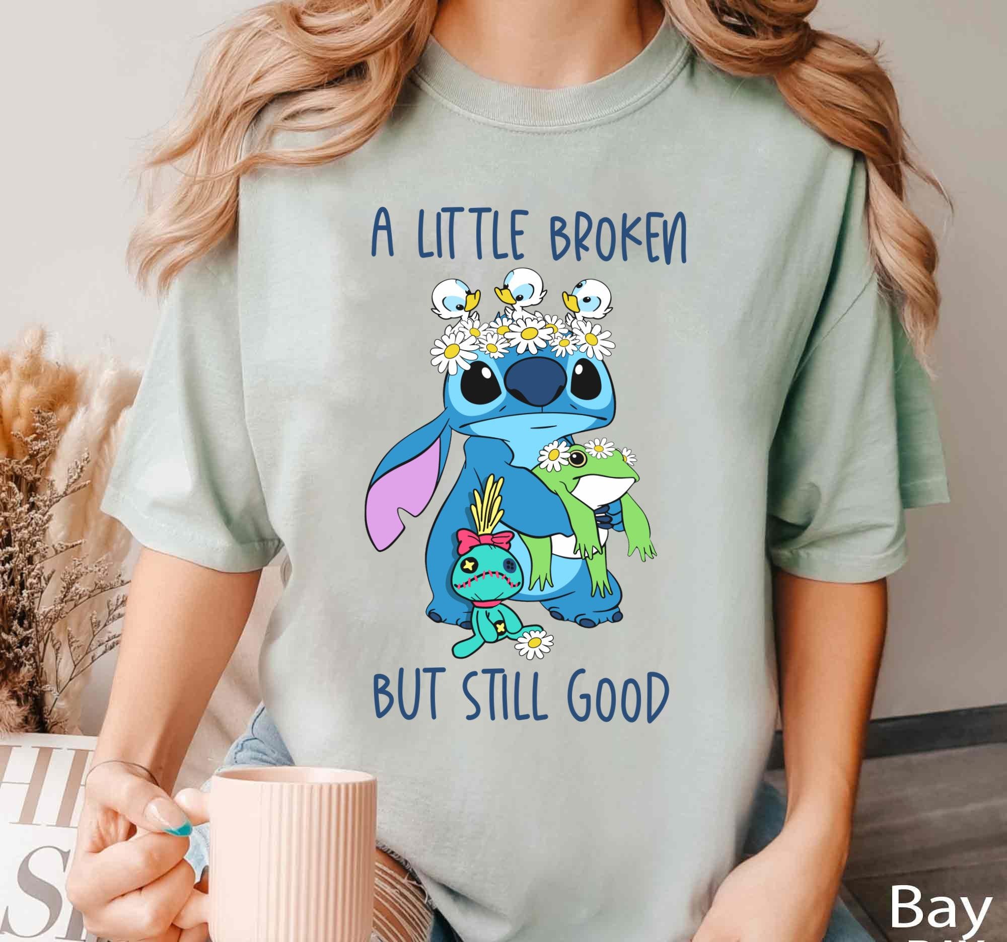 Cute Stitch With Daisy Scrump Frog Ducks Little Broken but Still