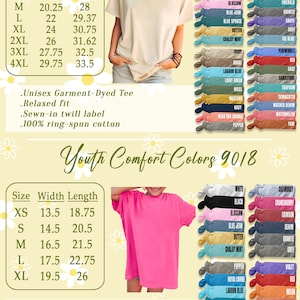 Pu&ograve; includere: Immagine di t-shirt in vari colori e taglie. Le taglie da adulto vanno dalla S (46,35 cm di larghezza, 67,62 cm di lunghezza) alla 4XL (75,57 cm di larghezza, 85,09 cm di lunghezza). Le taglie da bambino vanno dalla XS (34,29 cm di larghezza, 47,63 cm di lunghezza) alla XL (49,53 cm di larghezza, 66,04 cm di lunghezza).