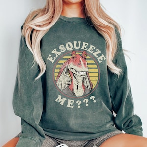 Vintage Jar Jar Binks Exsqueeze Me T-shirt, Jar Jar Star Wars Shirt, Star Wars Day Tee, Star Wars Fan Gift, Hollywood Studio, Galaxy&#39;s Edge