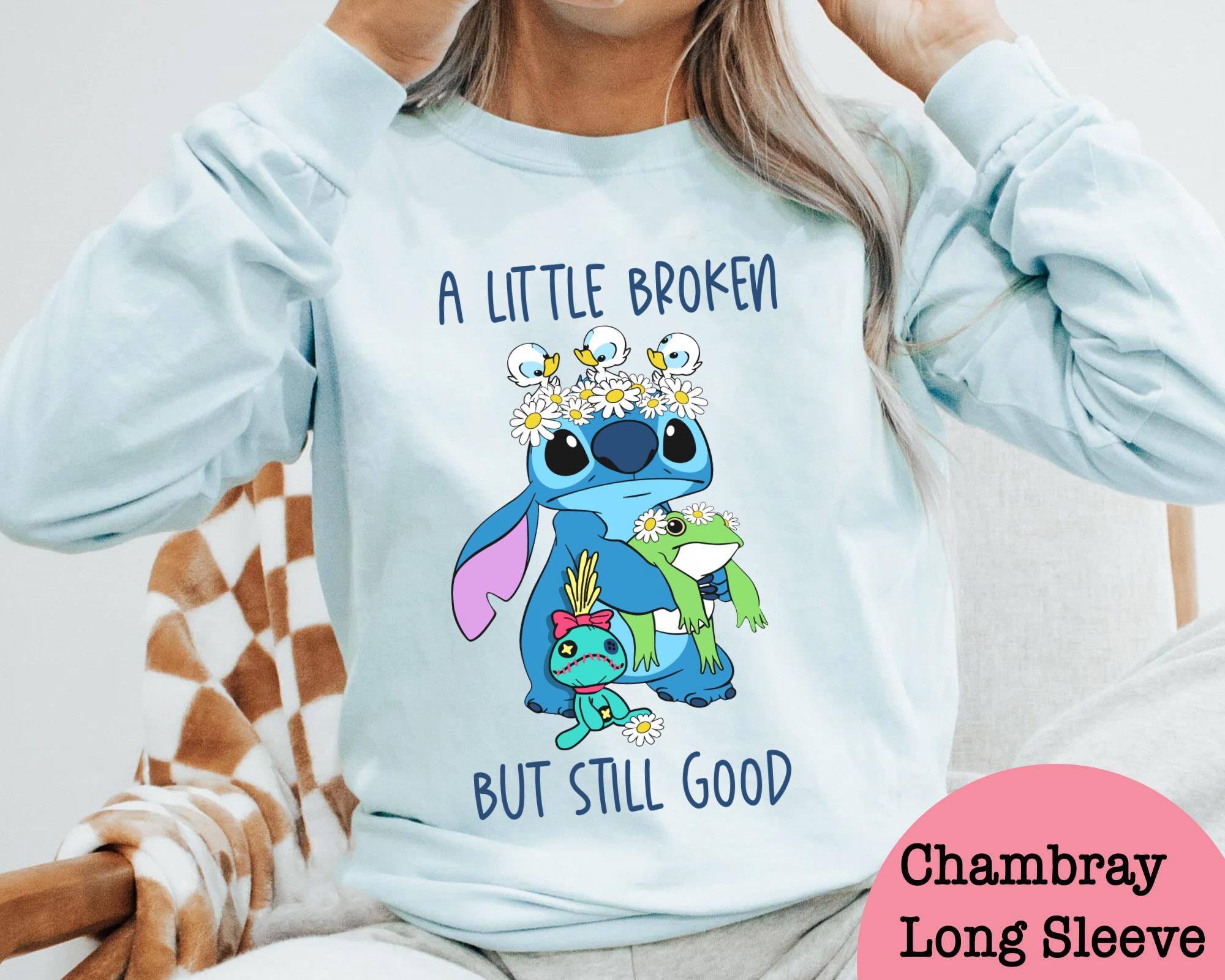 Cute Stitch With Daisy Scrump Frog Ducks Little Broken but Still