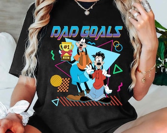 Disney A Goofy Movie Dad Goals T-shirt, 90s Retro Goofy & Max Father Son Matching Tee,  Father's Day Gift, Disneyland Family Trip 2026