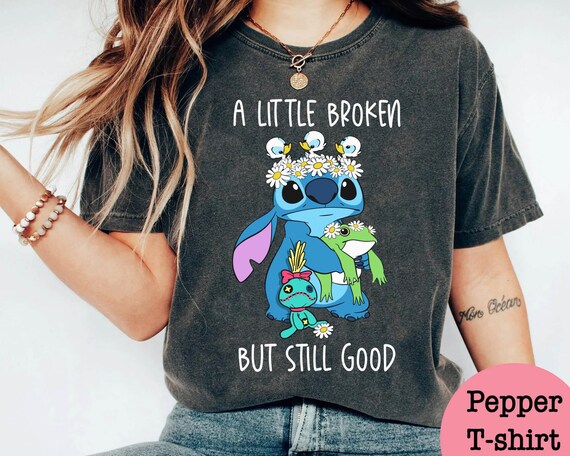 Cute Stitch With Daisy Scrump Frog Ducks Little Broken but Still