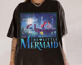 The Little Mermaid Ariel & Eric Grotto Portrait Comfort Colors Shirt, Disney Princess T-shirt, Disneyland Family Vacation, Magic Kingdom Tee