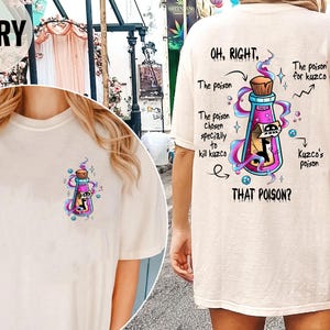 Two Sided Oh Right That Poison Llama Poison For Kuzco Comfort Colors Sweatshirt, Retro The Emperor's New Groove Disney Shirt, Disney Villain image 3