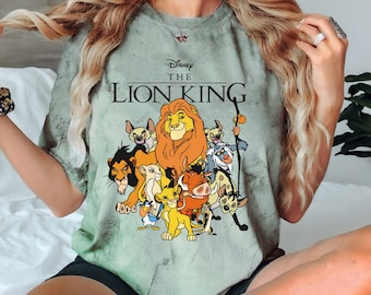 Retro The Lion King Group Characters Comfort Color Blast T-shirt, Simba Pumbaa Timon Scar, Hakuna Matata Disney T-shirt, Disneyland Trip