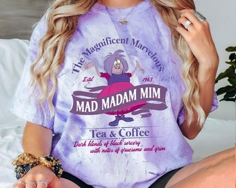 Retro Magnificent Marvelous Mad Madam Mim Tea & Co Comfort Color Blast T-shirt, Sword In The Stone Disney Villain T-shirt, Disneyland Trip