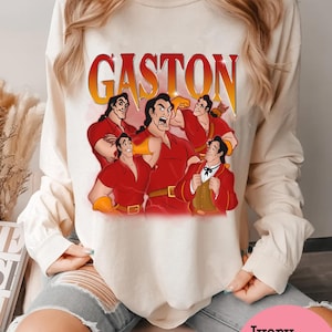 Custom Disney Gaston Portrait Graphic Shirt, Personalized Beauty and the Beast Character T-shirt, Disney Villain Tee, Disneyland Trip