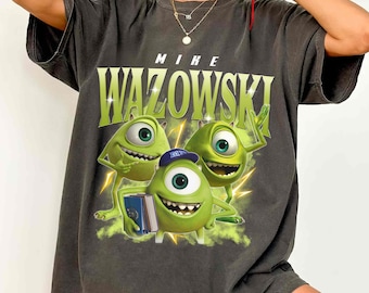 Camiseta vintage de Mike Wazowski de Monsters Inc. con colores cómodos, camiseta de Mike Monster Disney, Magic Kingdom, Walt Disney World, viaje a Disneyland