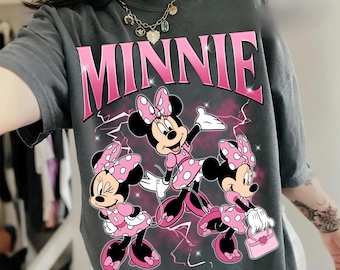 Vintage Disney Minnie Mouse Portrait Shirt, Classic Minnie Graphic Tee, Cute Disney Girl Shirt, Disneyland Girl Trip Outfit, Birthday Gift