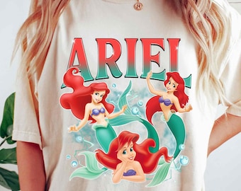 Vintage Disney Ariel Princess Shirt, The Little Mermaid Characters T-shirt, Group Portrait Tee, Disneyland Family Matching, Disney Trip 2026