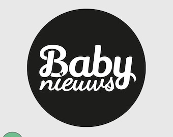 Sluitstickers BABY nieuws - 24 stuks