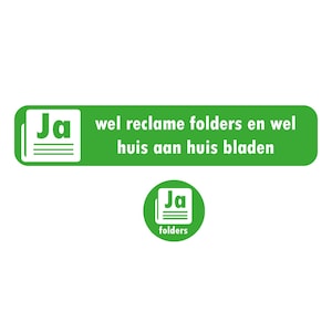 Ja folders sticker brievenbus set afbeelding 1