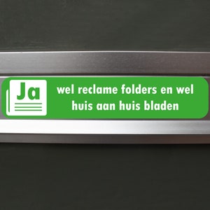 Ja folders sticker brievenbus set afbeelding 2