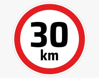 Autocollant 30 km/h