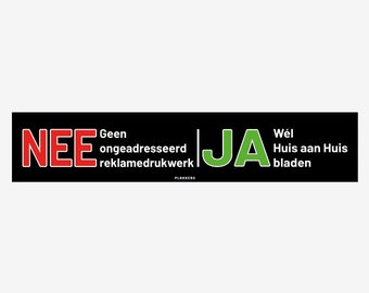 No Yes sticker 15x3cm