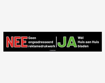 Nee Ja sticker 15x3cm