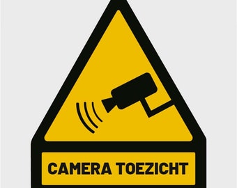 Sticker "Camera beveiliging toezicht" - Camerabewaking