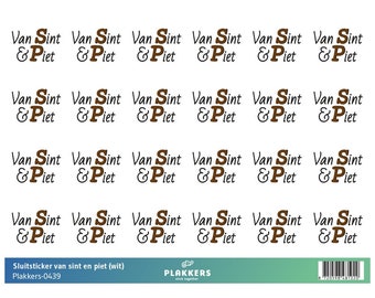 Cadeaustickers van Sint & Piet - 24 stuks