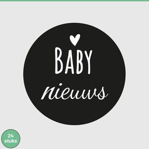 Sluitstickers BABY nieuws - 24 stuks per set
