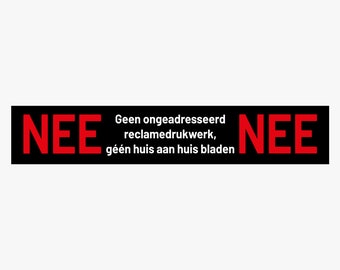 No No sticker 15x3cm