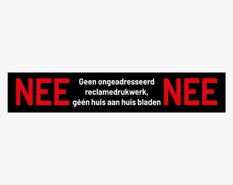 Nee Nee sticker 15x3cm