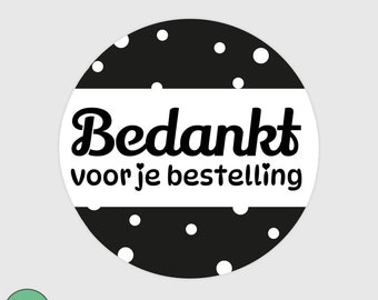 Bedankt voor je bestelling sluitstickers - 24 stuks per set