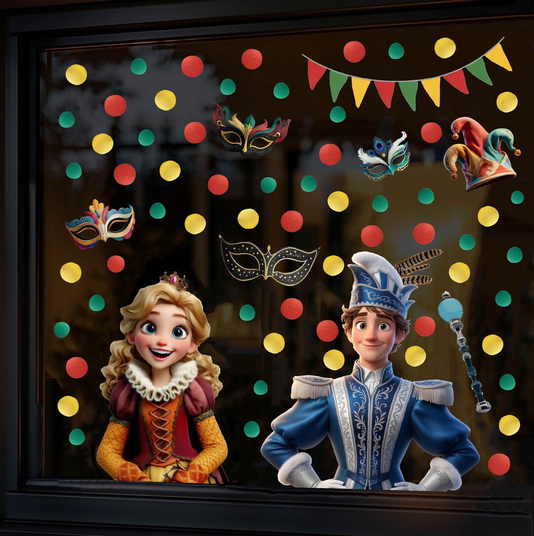 Prince Window Sticker Carnival Window Stickers – Prince and Princess Carnival – Large Version ...