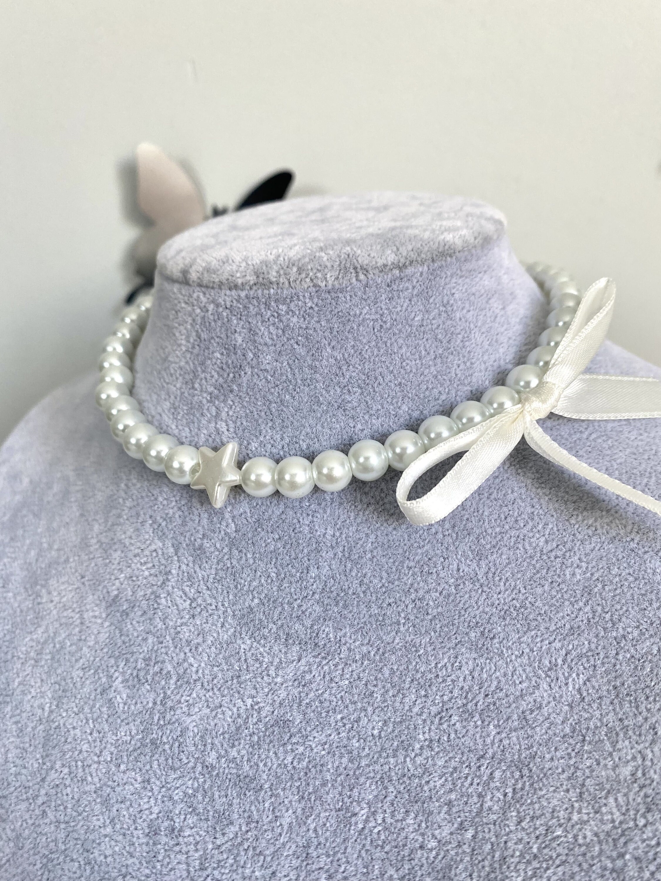 TATIANA☆[Silver925] Angel Ribbon Pearl Necklace The Gold Dainty Bow Freshwater Pearl Necklace – SHAIN LEYTON