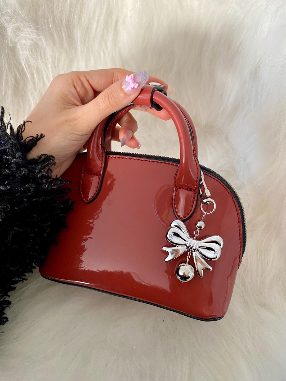 Big Bow Bag Charm - Etsy