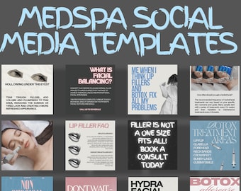 Medspa Botox Filler Instagram Templates, Hautpflege Posts (Digital)