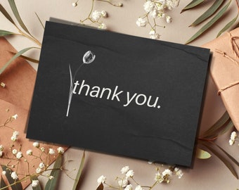 Druckbare Dankeskarte Vorlage | Elegantes anpassbares Design (Digitaler Download)