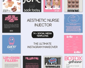 Ästhetische Krankenschwester Injektor Instagram Vorlagen | Medspa Inhalt (Digitaler Download)