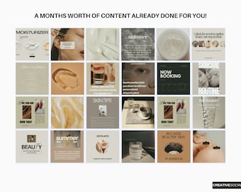 Hautpflege Instagram Post-Vorlagen | Kosmetikerin Social Media (Canva)