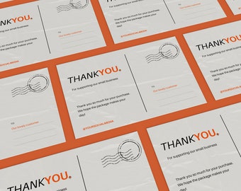 Dankeskarten für kleine Unternehmen | Druckvorlage (pdf, jpg, png, svg)