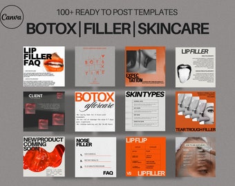 Medspa Instagram Templates, Botox & Filler Posts (Digitaler Download)