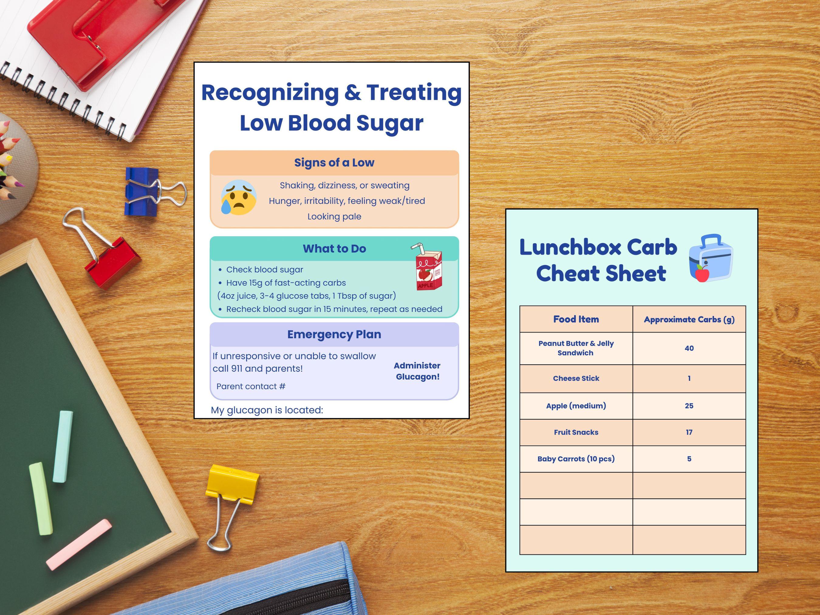 Type 1 Diabetes School & Caregiver Printable Pack - Etsy