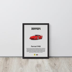 フェラーリ F40 デジタルポスター