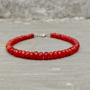 Fire Opal Bracelet, Natural Orange opal Gemstone Bracelet, October Birthstone, Opal Beaded Bracelet, Women&#39;s Gift Bracelet, Beautiful Opal