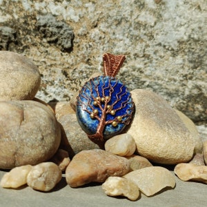 Baum des Lebens Lapis Lazuli Anhänger Kupfer Draht gewickelt Anhänger Lapis Lazuli Edelstein Schmuck, Geschenk für sie Handgemachte Schmuck Lapis Lazuli Schmuck
