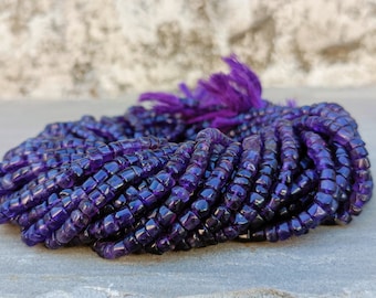 Natürliche Amethyst lose Reifen Perlen Strang, afrikanischer Amethyst glatt Heishi Reifen, Amethyst glatt Heishi Reifen Form Edelstein Perlen 13 "Abstandshalter